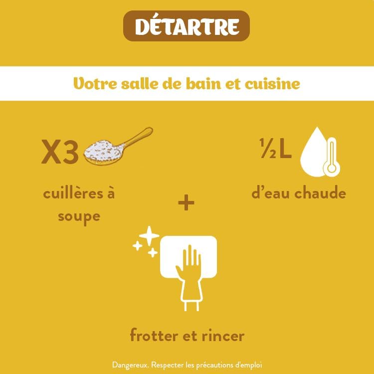 St Marc Acide Citrique Nettoyant Multi-Usage 100% d'Origine Naturelle - 500 g Hydrolab France