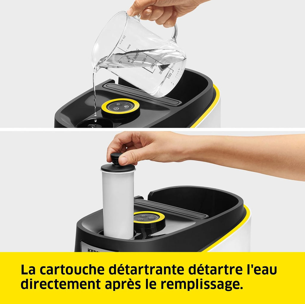 Kärcher Nettoyeur Vapeur SC 3 Deluxe, Pression Vapeur : 3,5 bar, Préchauffage : 30 s, Puissance : 1 900 W, Surface : 75 m², Réservoir : 1 l, avec Kit de Nettoyage de Sol, Buses et Brosse Ronde Hydrolab France