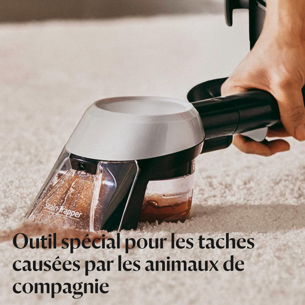 BISSELL SpotClean Pet Pro Shampouineuse Canapé 750W 15585 | Idéal pour les propriétaires d'animaux, nettoyeur pour tapis, moquettes, meubles, tissus, voiture et plus Hydrolab France