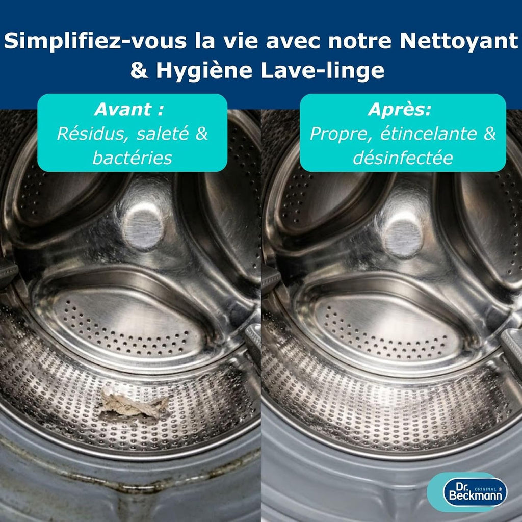 Dr. Beckmann Nettoyant & Hygiène Lave-Linge | Désinfecte et élimine durablement les mauvaises odeurs | 250g (lot de 1) Hydrolab France