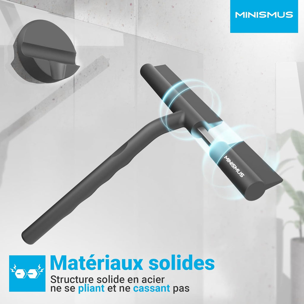 Minismus Raclette de Douche pour Douche, Salle de Bain, carrelage, Miroir, fenêtre Hydrolab France
