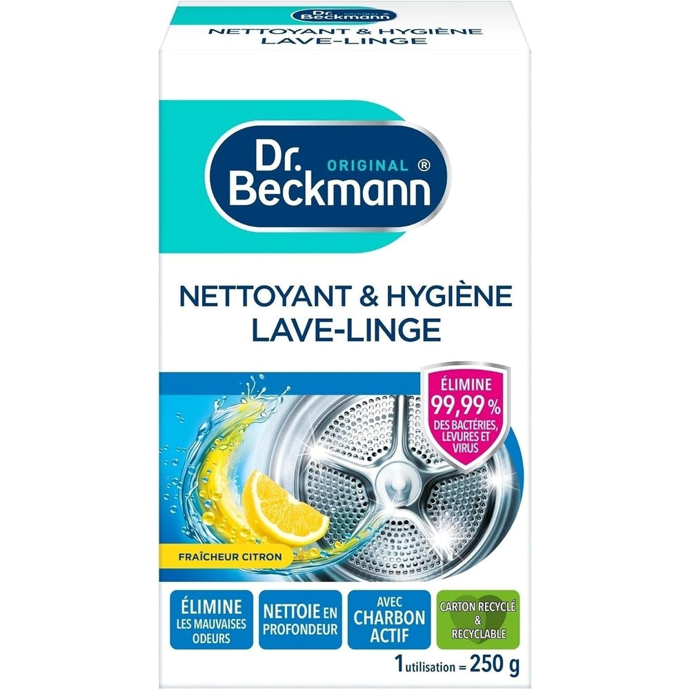 Dr. Beckmann Nettoyant & Hygiène Lave-Linge | Désinfecte et élimine durablement les mauvaises odeurs | 250g (lot de 1) Hydrolab France