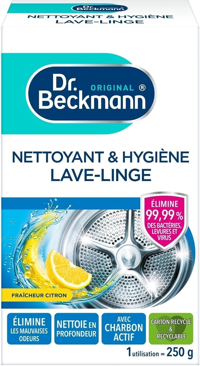 Dr. Beckmann Nettoyant & Hygiène Lave-Linge | Désinfecte et élimine durablement les mauvaises odeurs | 250g (lot de 1) Hydrolab France