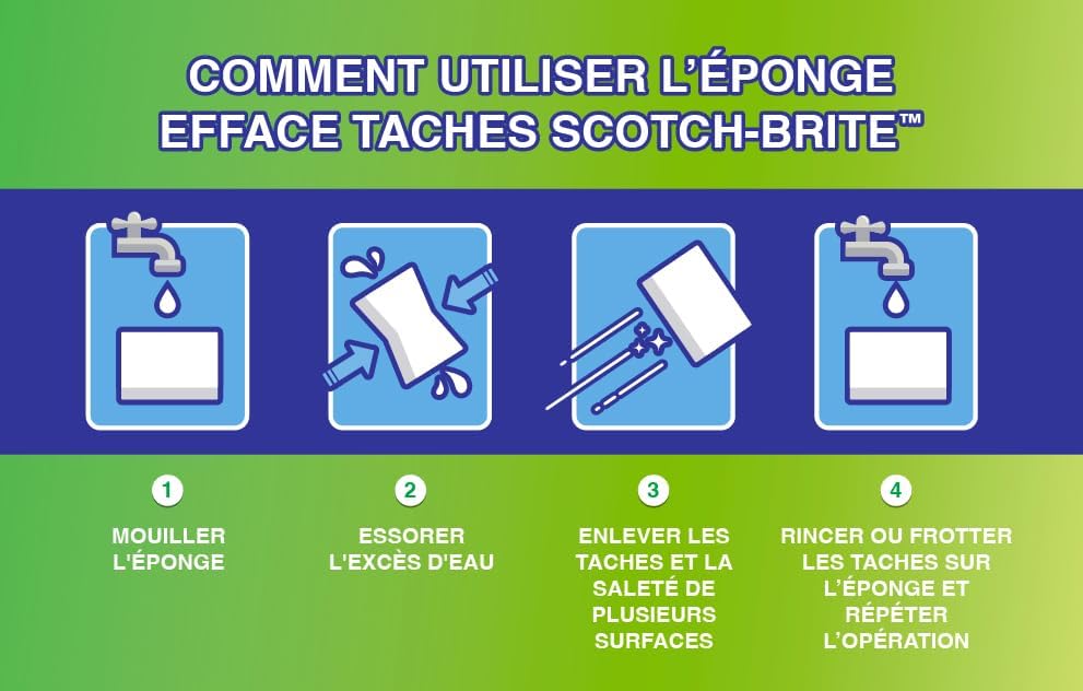 Scotch-Brite Éponge Magique en Melamine de Nettoyage, 12 par lot Hydrolab France