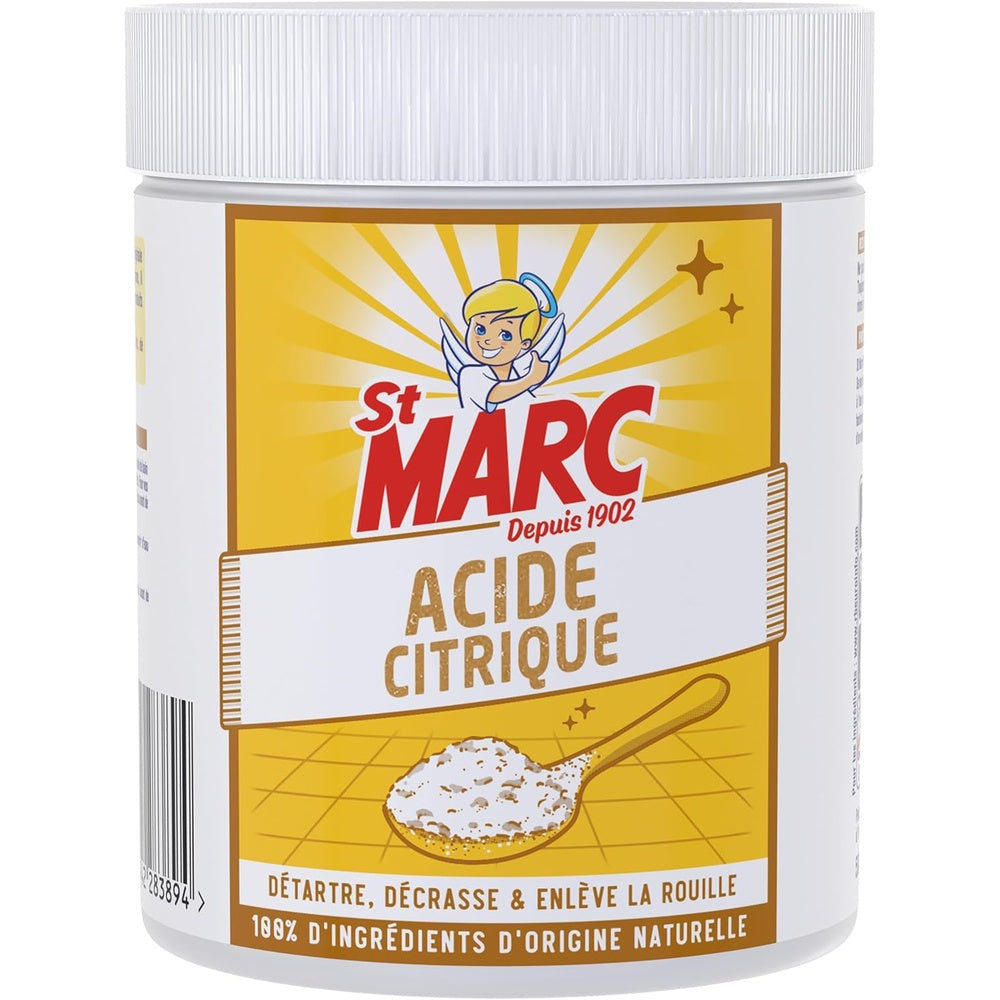 St Marc Acide Citrique Nettoyant Multi-Usage 100% d'Origine Naturelle - 500 g Hydrolab France