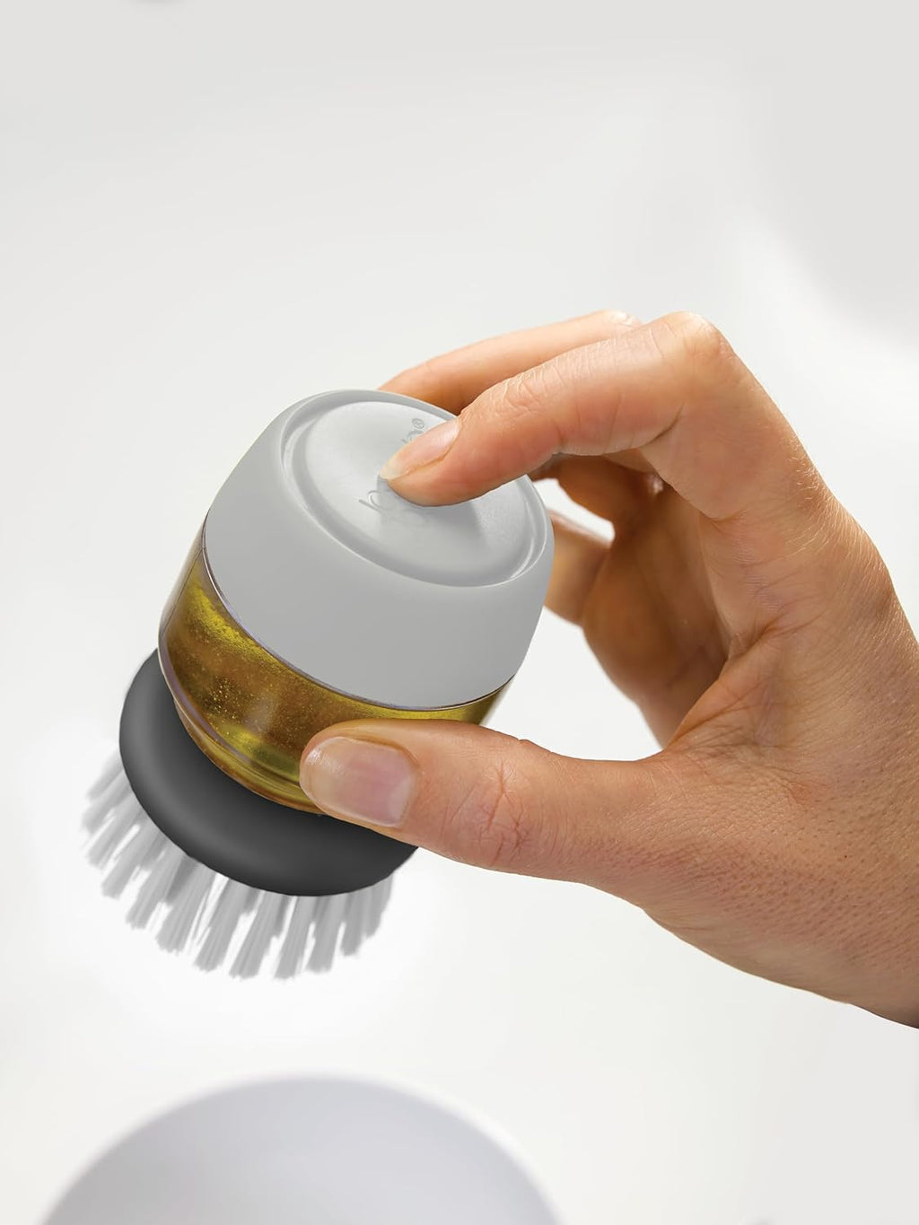 Brosse à Vaisselle avec Distributeur de Liquide Vaisselle Rechargeable et Support de Rangement Hydrolab France